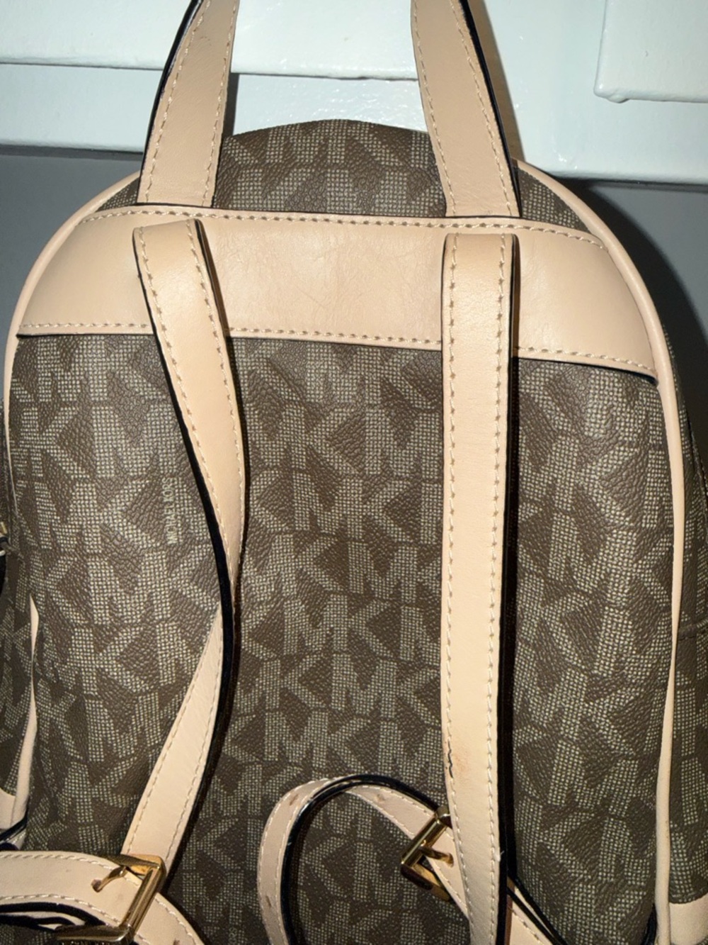 Michael Kors Tan/Brown Signature Logo Mini Backpack - Picture 4 of 6